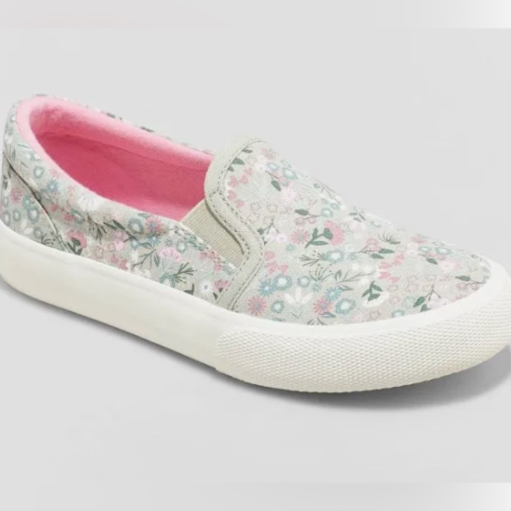 Cat & Jack Girls' Sariah Floral Slip-On Sneakers